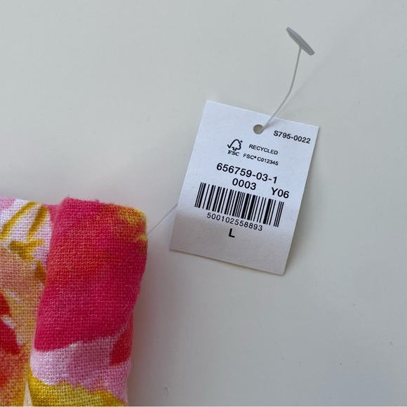 Old Navy Women's Pink Floral Fitted Linen-Blend Crop Top Size Large, NWT - Picture 8 of 10